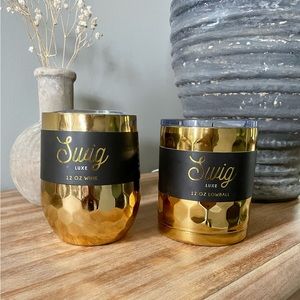 ✨Brand new set of 2, SWIG Luxe Gold 12oz Wine & 12oz Lowball Tumblers✨